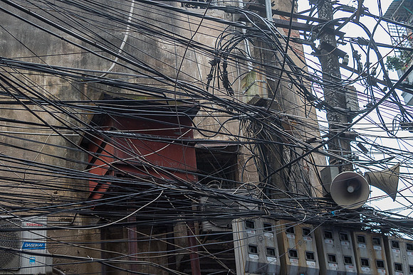Utility wires, Phan Botchua St, Hanoi