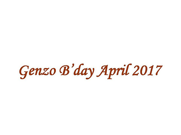 Genzo B’day April 2017