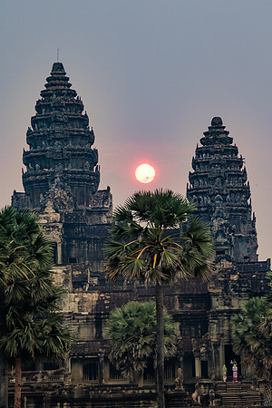 Sunrise over Angkor Wat temple