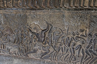 Wall carving, Angkor Wat Temple