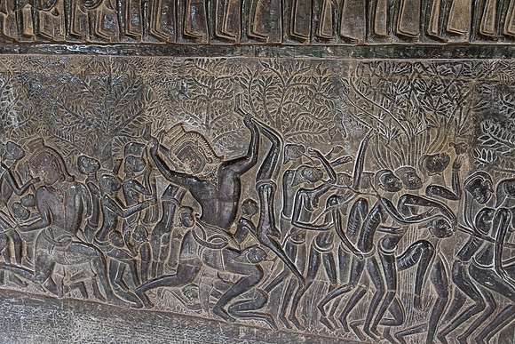 Wall carving, Angkor Wat Temple