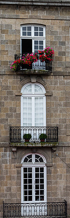 Three French Balconies, St. Malo, France