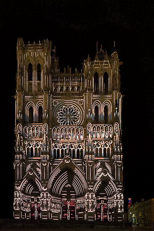 Laser light Show,  Notre Dame Cathedral of Amiens #1