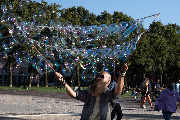Amsterdam Bubble Man