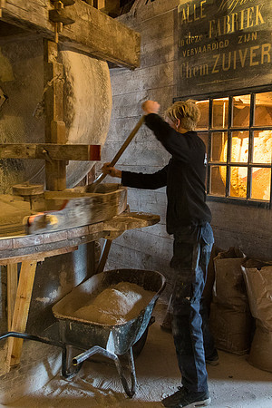 Wind powered paintmill.  Zaanse Schans, Netherlands