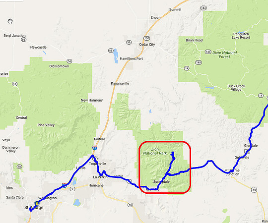 04 2016-02-10 Map #03 St. George to Bryce