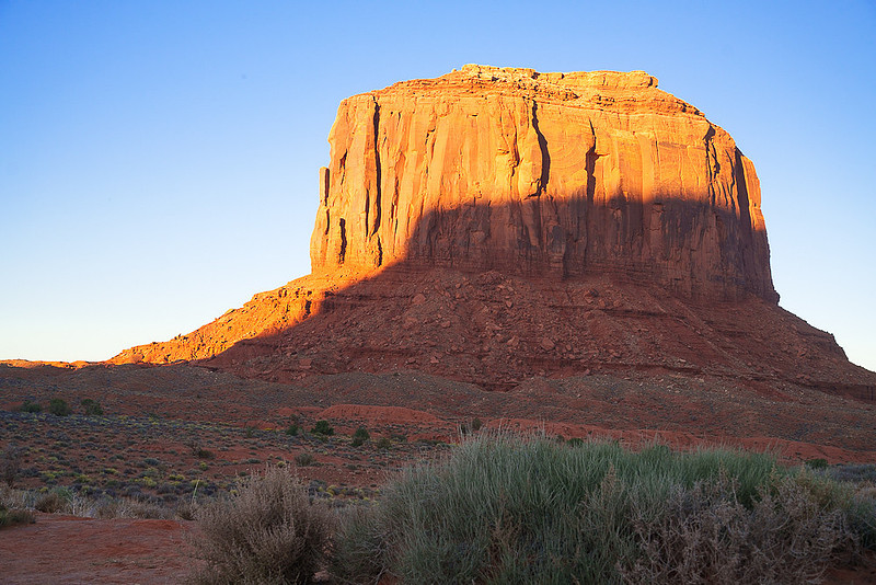 Shadow on Merrick Butte, Monument Valley