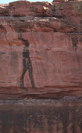 Desert varnish in form of woman
