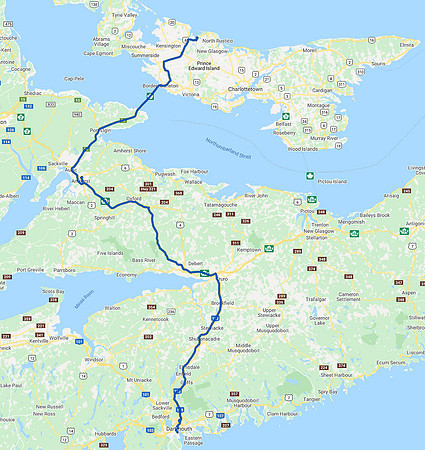 02 Map 04 Halifax to Stanley Bridge PEI