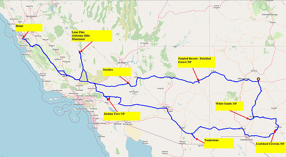 01 Map 1 - Whole Trip