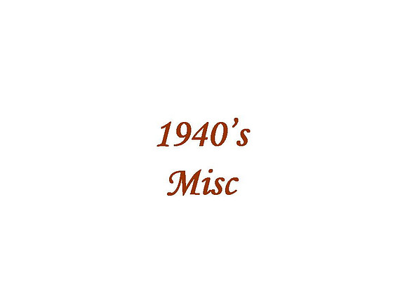 1940's Misc
