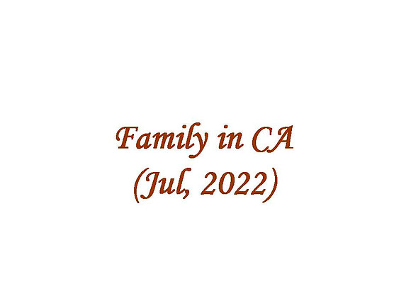 Family in CA, July 2022